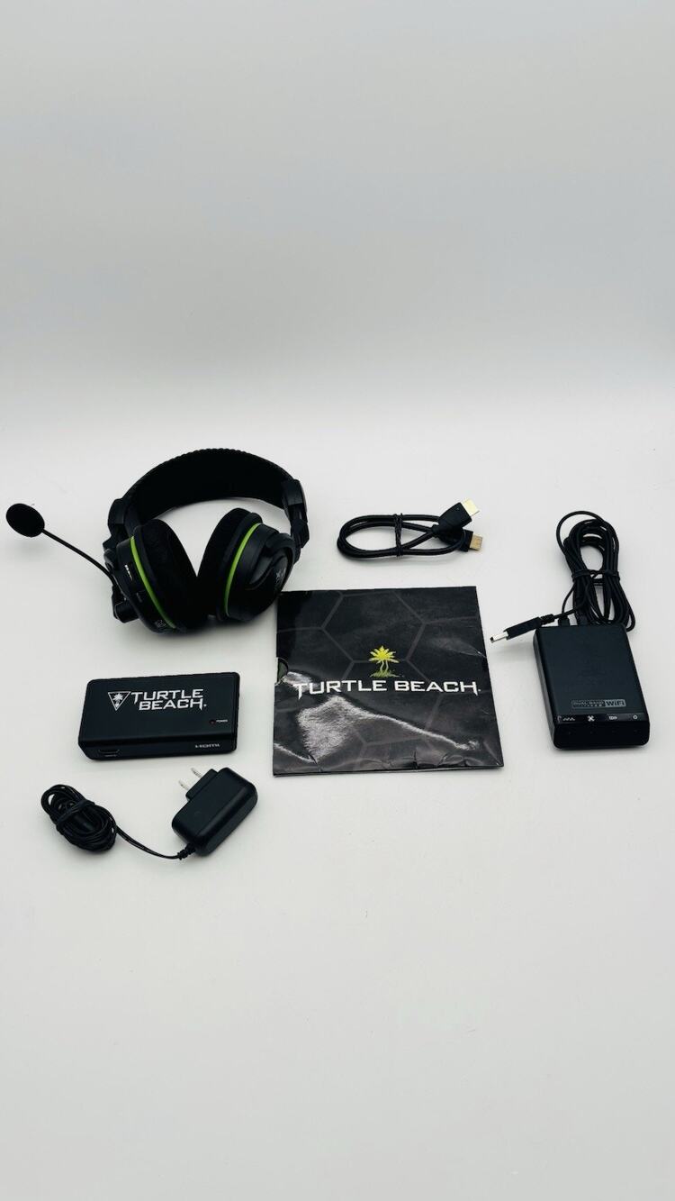 Turtle Beach Ear Force X42 Wireless Gaming Headset w/ Transmitter Cables Tested